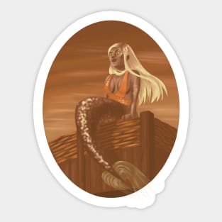 Golden Mermaid Sticker